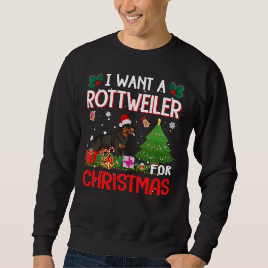 Je Veux un Rottweiler pour Noël Essentiel Trui (Voorkant)
