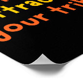 Je vibe trekt je vibe-Sticker aan Poster (Hoek)