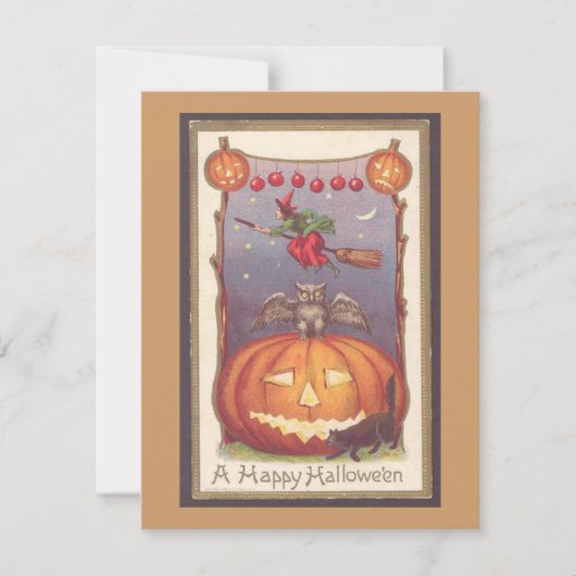 Je vintage Halloween uitnodiging (Voorkant)