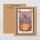 Je vintage Halloween uitnodiging (Voorkant / Achterkant)
