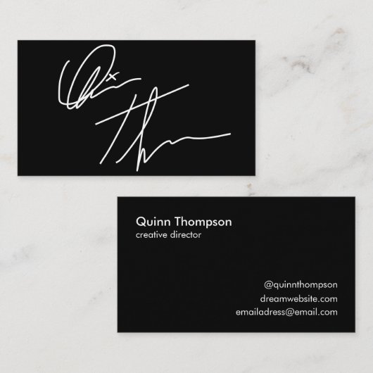 Je Visitekaartje Aangepaste handtekening (Voorkant / Achterkant)