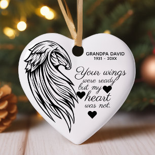 Je vleugels waren klaar gepersonaliseerde foto-her keramisch ornament