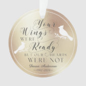 Je vleugels waren klaar Gouden Foto Memorial Kardi Ornament (voorkant)