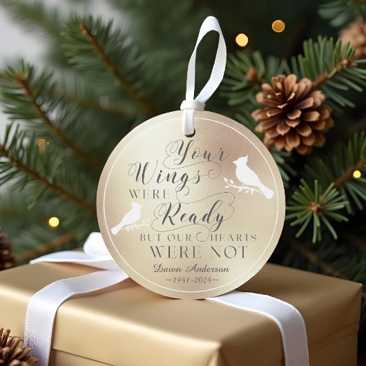 Je vleugels waren klaar Gouden Foto Memorial Kardi Ornament