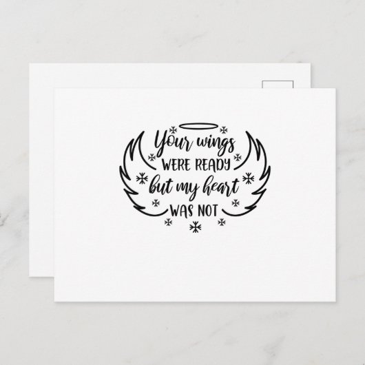 Je vleugels waren klaar, maar mijn hart was er nie aankondigingskaart (Voorkant / Achterkant)