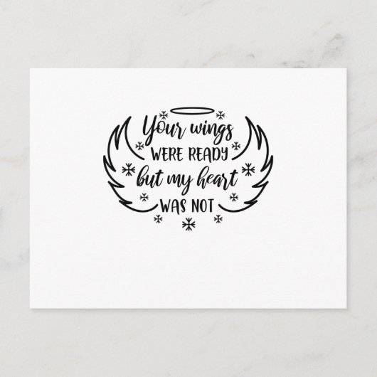 Je vleugels waren klaar, maar mijn hart was er nie aankondigingskaart (Voorkant)