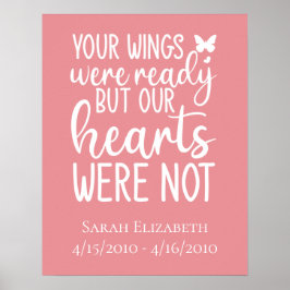Je vleugels waren klaar, maar ons hart niet Post Poster