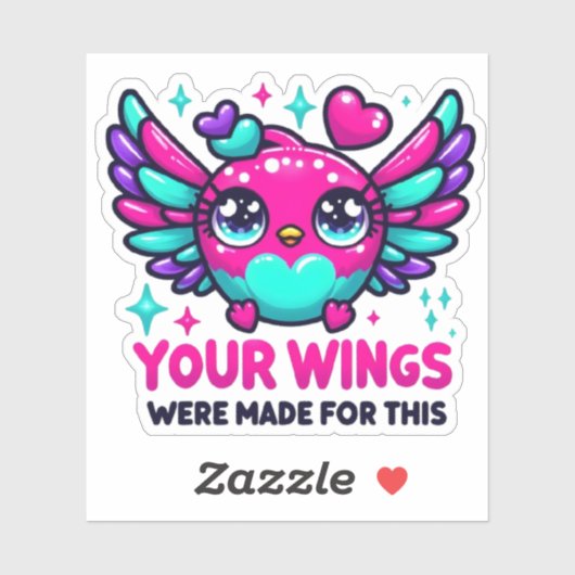 Je vleugels zijn gemaakt voor deze kolibrie Sticke Sticker (Vel)