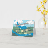 Je vliegt! kaart (Gele Bloem)