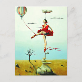 Je voedde me op met Inspirerend ballerina Briefkaa Briefkaart