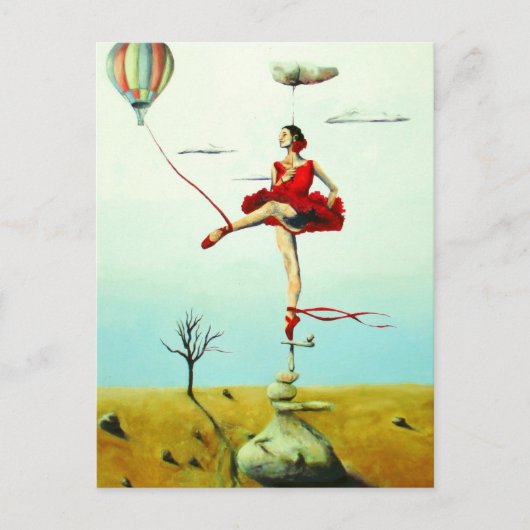 Je voedde me op met Inspirerend ballerina Briefkaa Briefkaart (Voorkant)