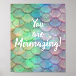 Je voegt Mermazing Mermaid Inspirerend Quote samen Poster