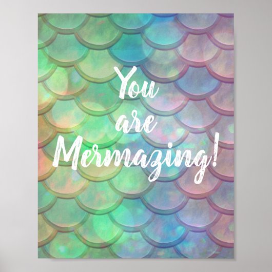 Je voegt Mermazing Mermaid Inspirerend Quote samen Poster (Voorkant)