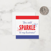 Je voegt sparkle toe aan mijn bedrijf notitiekaartje (Voorkant / Achterkant in situ)