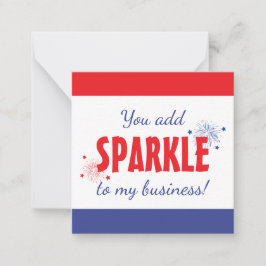 Je voegt sparkle toe aan mijn bedrijf notitiekaartje