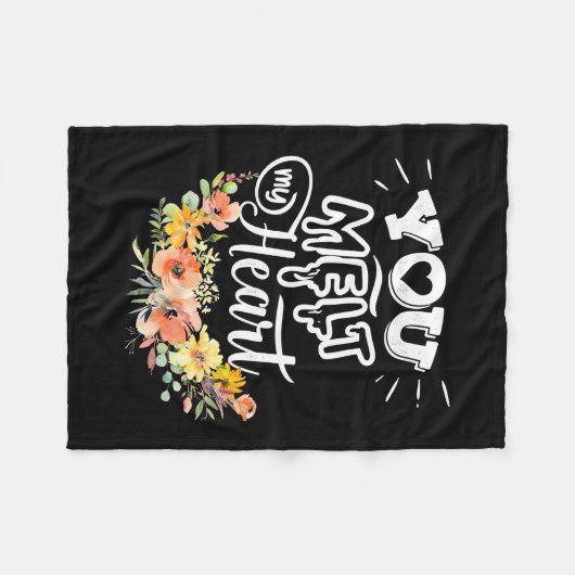 Je voelt mijn hart fleece deken (Voorkant (Horizontaal))