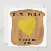 Je voelt mijn hart Funny Butter Valentijnsdag Feestdagenkaart (Voorkant)