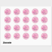 Je voelt mijn hart grappige Valentijnsdag roze Ronde Sticker (Vel)
