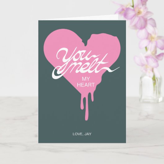 Je voelt mijn hartkaart (Valentijnsdag) Kaart (Orchidee)