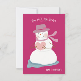 Je voelt mijn hartstochtelijke Snowman Classroom V Kaart