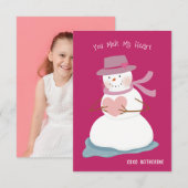 Je voelt mijn hartstochtelijke Snowman Classroom V Kaart (Voorkant / Achterkant)