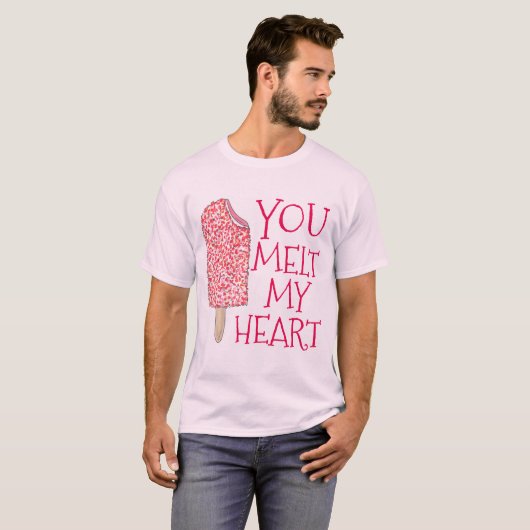 Je voelt mijn Valentijnsdag Popsicle T-shirt (Voorkant volledig)