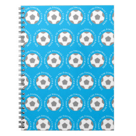 Je voetbalteam in hemelsblauw notitieboek