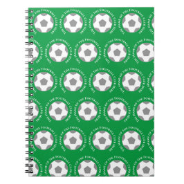 Je voetbalteam in het groen notitieboek