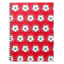 Je voetbalteam in het rood notitieboek
