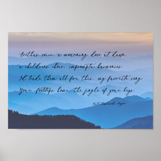 Je voetstappen Home | Forever Love Poem Poster (Voorkant)