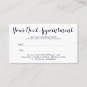 Je volgende afspraak - Herinnering - Midnight Blue Afsprakenkaartje (Voorkant)
