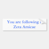 Je volgt een Zeta Amicae Bumpersticker (Voorkant)