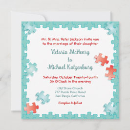 Je voltooit me Jigsaw Puzzle Wedding Kaart