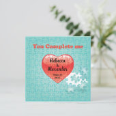 Je voltooit me puzzel bruiloft Uitnodigingen (Staand voorkant)