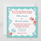 Je voltooit me puzzel bruiloft Uitnodigingen (Achterkant)