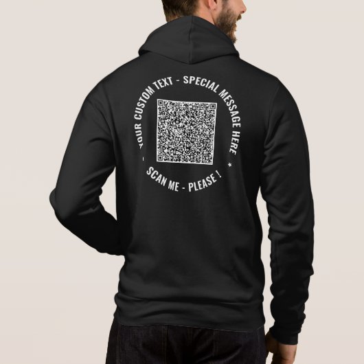 Je voorbeeld van een QR-code zakelijke hoodie met  (Achterkant)