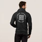 Je voorbeeld van een QR-code zakelijke hoodie met  (Achterkant volledig)