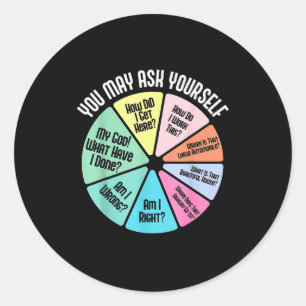 Je vraagt je misschien af hoe ik hier terecht ben  ronde sticker