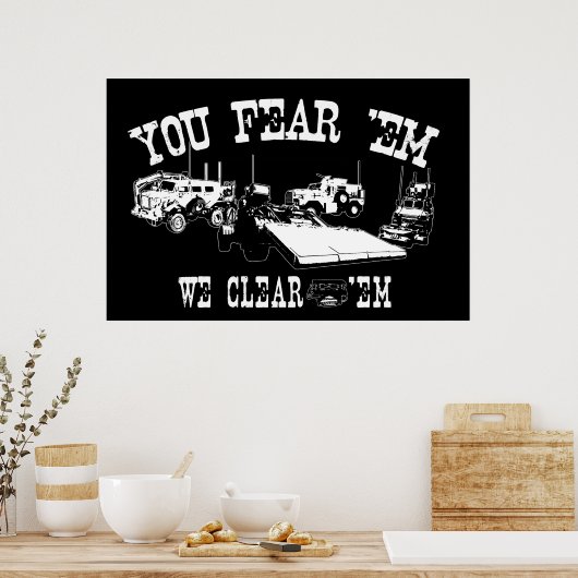 Je vreest dat Em... We wissen 'Em' Poster (Keuken)