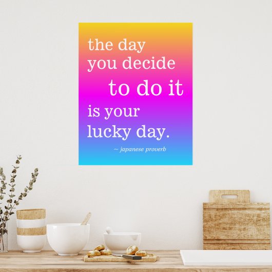 Je vriendelijke dag kleurrijke inspiratie poster (Keuken)