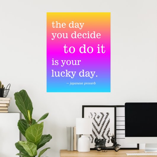 Je vriendelijke dag kleurrijke inspiratie poster (Thuiskantoor)