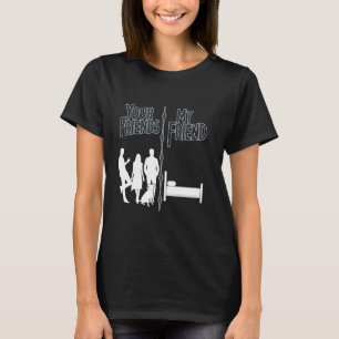 Je vrienden Mijn bed Grappige introvert anti-socia T-shirt