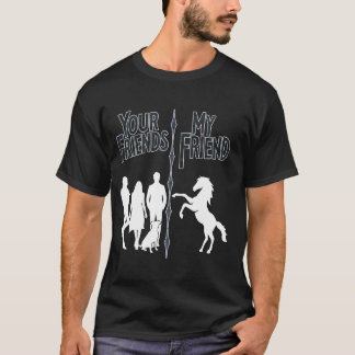 Je vrienden vs mijn vriend grappige introvert huis t-shirt