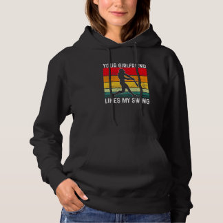 Je Vriendin Houdt Van Mijn Slag Softbal Voor Manne Hoodie