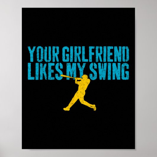 Je vriendin vindt mijn swing grappig Bysebyll Poster (Voorkant)