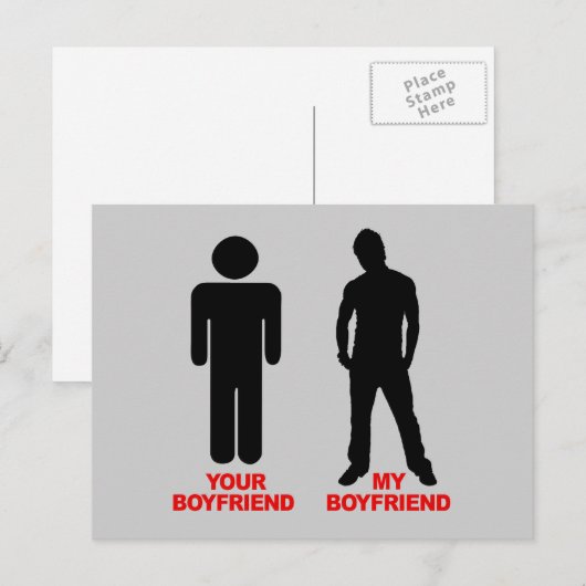 Je vriendje. Mijn vriend. Briefkaart (Voorkant / Achterkant)