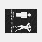 Je vriendje vs mijn grappige bodybuilding sportsch fleece deken (Voorkant (Horizontaal))