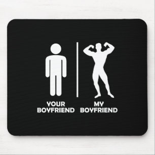 Je vriendje vs mijn grappige bodybuilding sportsch muismat