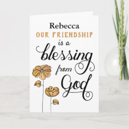 Je vriendschap is een zegen van God Kaart