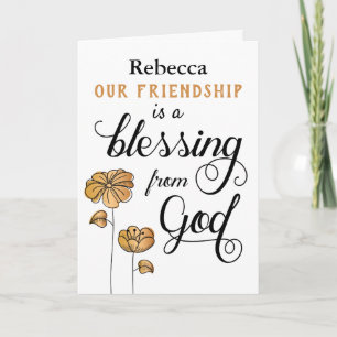 Je vriendschap is een zegen van God Kaart
